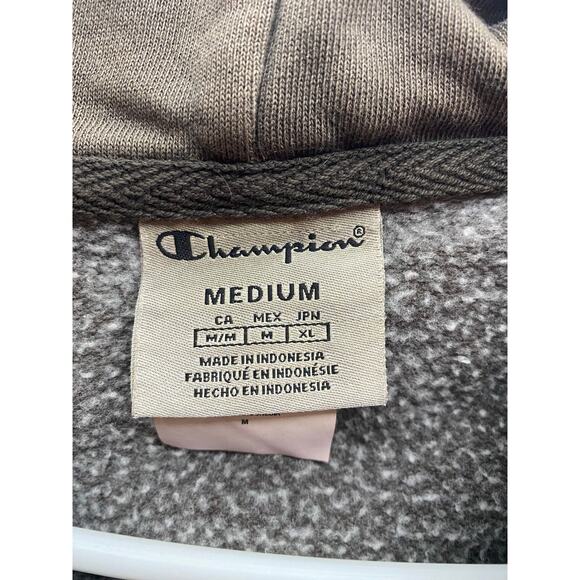 Champion HEAVYWEIGHT Olive Green Hoodie Sweatshirt mens sz M - Picture 6 of 7